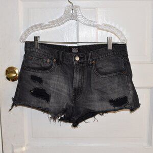 BDG Ripped Black Jean Shorts